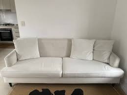 white velvet 3 seater lounge sofas