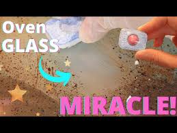Oven Glass Door Cleaning With A