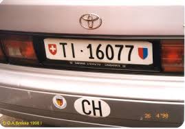 Olav's Swiss license plates - Photographed in Europe