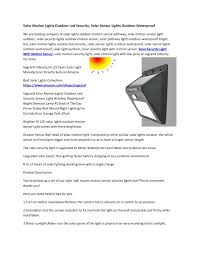 Ppt Solar Motion Lights Outdoor Led