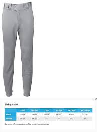Baseball Pants 181349 Mizuno Youth Select Pant Gray Medium