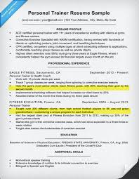 Personal Trainer Resume Sample Writing Tips Resume Companion