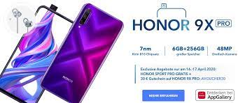 honor 9x pro will be on starting