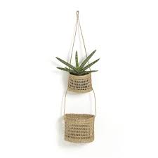 Limited time sale easy return. Set Of 2 Cesta Woven Hanging Baskets Natural La Redoute Interieurs La Redoute