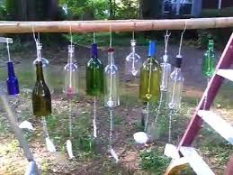 Recycled Glass Bottle Wind Chimes In