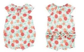 Details About Gymboree Spring Peach 6 12 Mo Ruffled Bubble Romper One Piece