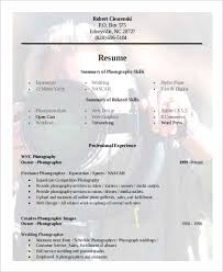 Sample Photographer Resume 9 Examples In Word Pdf