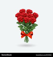 red rose bouquet royalty free vector image