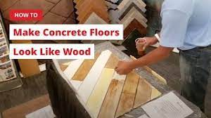 make concrete floors look like wood