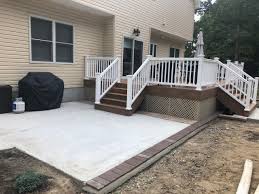 Trex Deck And Concrete Patio Modern