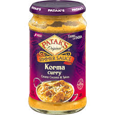 pataks simmer sauce korma curry mild