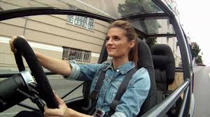 stana katic takes a drive in arcimoto s