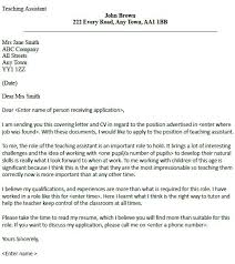 Great Cover Letter For Teacher Assistant Position    In Resume    