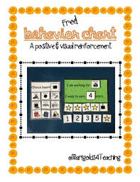 Positive Reinforcement Visual Behavior Chart Freebie