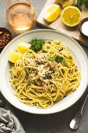 spaghetti with canned clams lemons