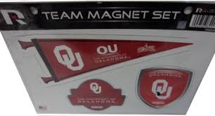 Oklahoma Sooners 3 Piece Team Magnet