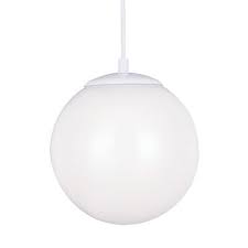 White Globe Pendant Lights Lighting The Home Depot