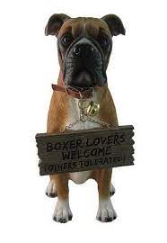 Boxer Dog Garden Welcome Statue