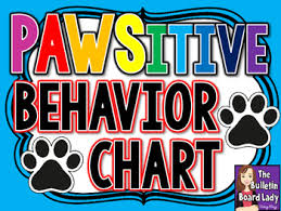 Behavior Chart Paw Print Theme New Room Behaviour Chart