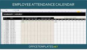 employee attendance tracker spreadsheet