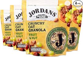 Jordans Granola Fruit & Nut | Breakfast Cereal | High Fibre | 4 PACKS of  750g : Amazon.co.uk: Grocery
