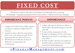 Fixed costs are expenses that remain constant within a specific range of production or sales volume, regardless of the level of output or activity.