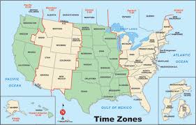 United States Time Zones Map Printable