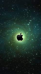 starry black apple logo iphone