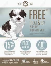Flyer Template For A Pet Store Or Groomer With Discount Coupons