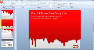 Free Red Ink Powerpoint Template Free Powerpoint Templates