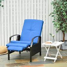Outsunny Patio Wicker Recliner Chair
