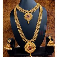 golden mini bridal jewellery set
