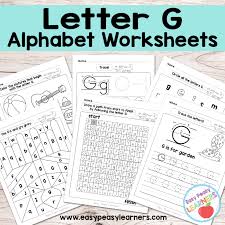 letter g worksheets alphabet series