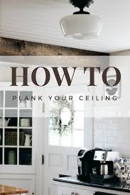plank a ceiling build a faux beam