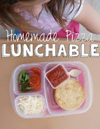 homemade pizza lunchable lunch