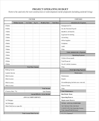 Operating Budget Template 12 Free Pdf Word Documents