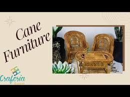 Cane Sofa Chairs Furniture Set For