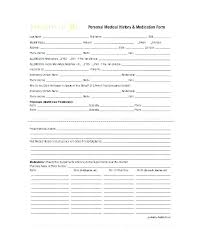 Patient Health History Form Template