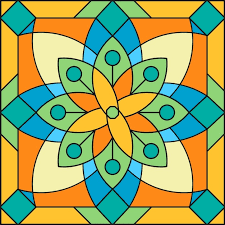 Flat Design Stained Glass Background