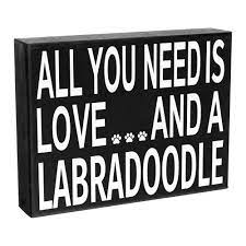 labradoodle wooden sign