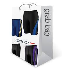 Speedo Mens Solid Swimsuit Grab Bag Jammer Swimsuit