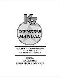 owner s manuals kz rv