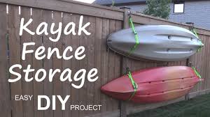 kayak fence storage easy diy project