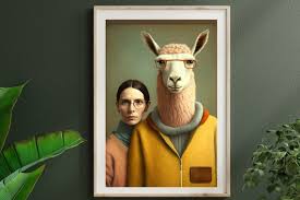 Llama Art Quirky Art Prints Modern Wall