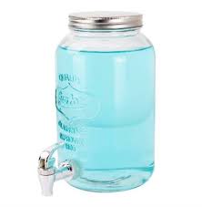 Mason Jar Glass Beverage Dispenser With