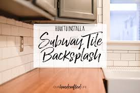subway tile backsplash in the kitchen