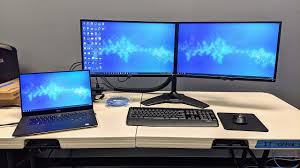 dual monitors and docking station