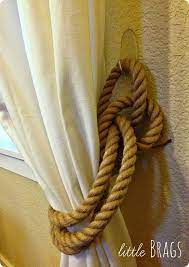 diy rope curtain tiebacks with a