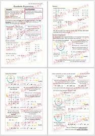 Algebra Quadratics 3 Methods Answers