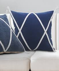 white coastal braided throw pillow